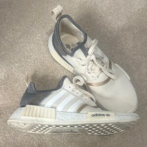 adidas Women’s NMD-R1 Cream and Gray Low-Top Sneakers